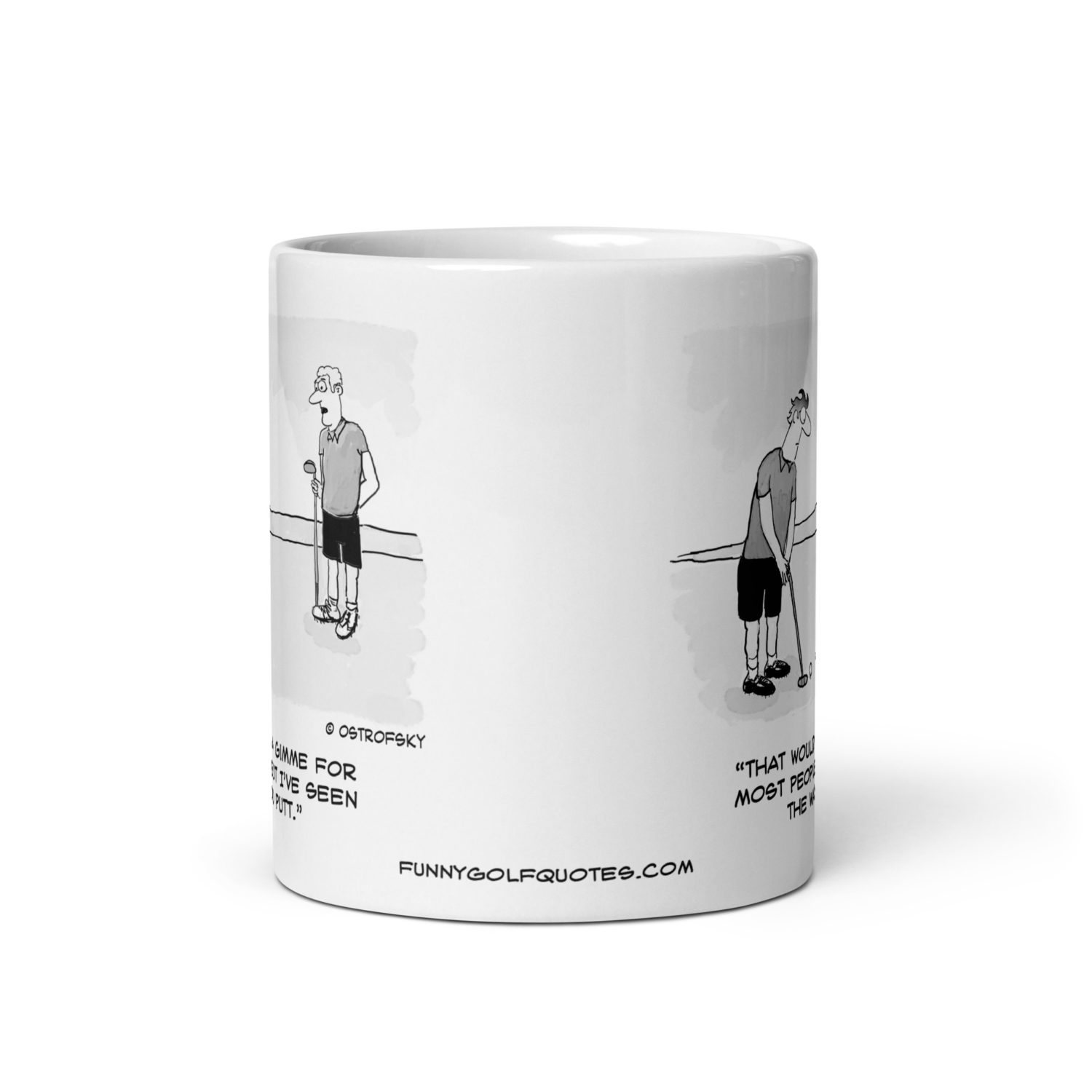 Gimme Putt Golf Cartoon Coffee Mug - Image 6