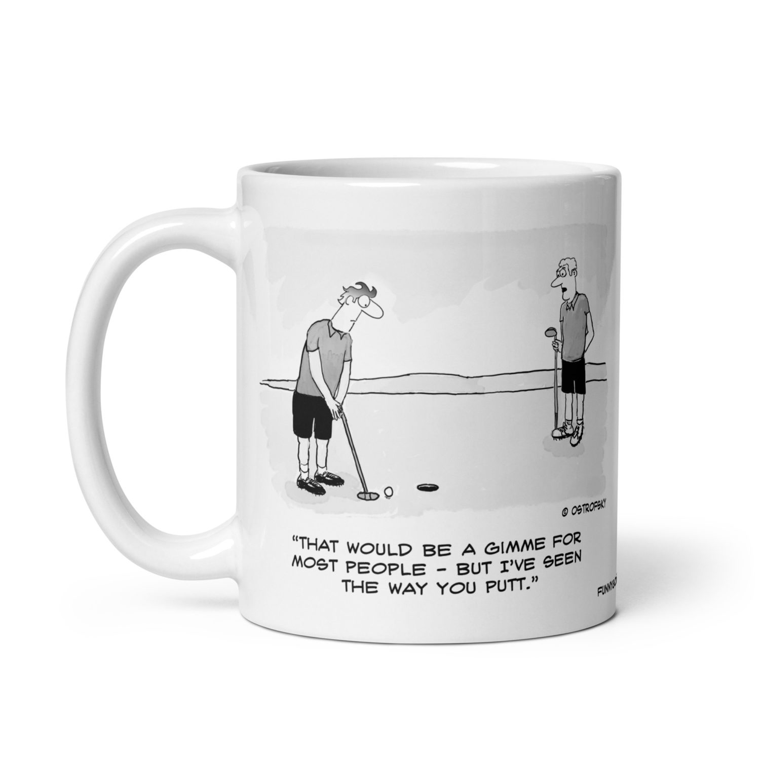 Gimme Putt Golf Cartoon Coffee Mug - Image 5