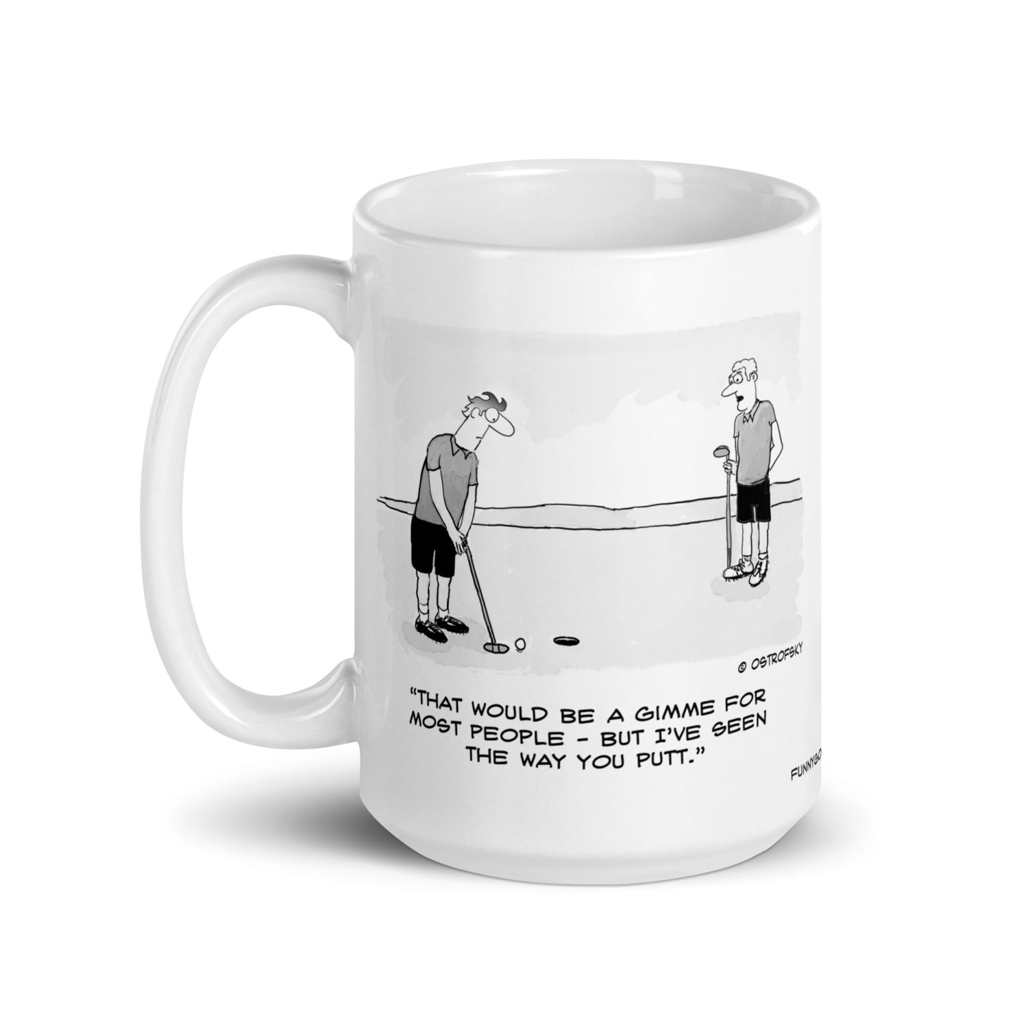 Gimme Putt Golf Cartoon Coffee Mug - Image 8