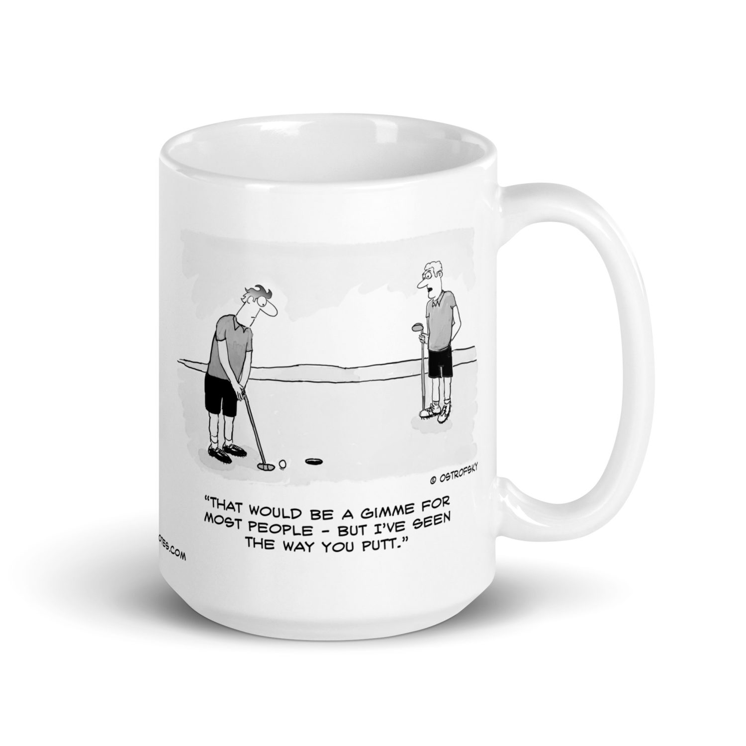 Gimme Putt Golf Cartoon Coffee Mug - Image 10