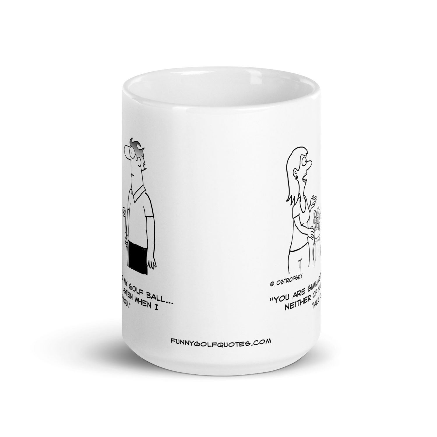 Never Listen Golf Cartoon Coffee Mug - Image 8