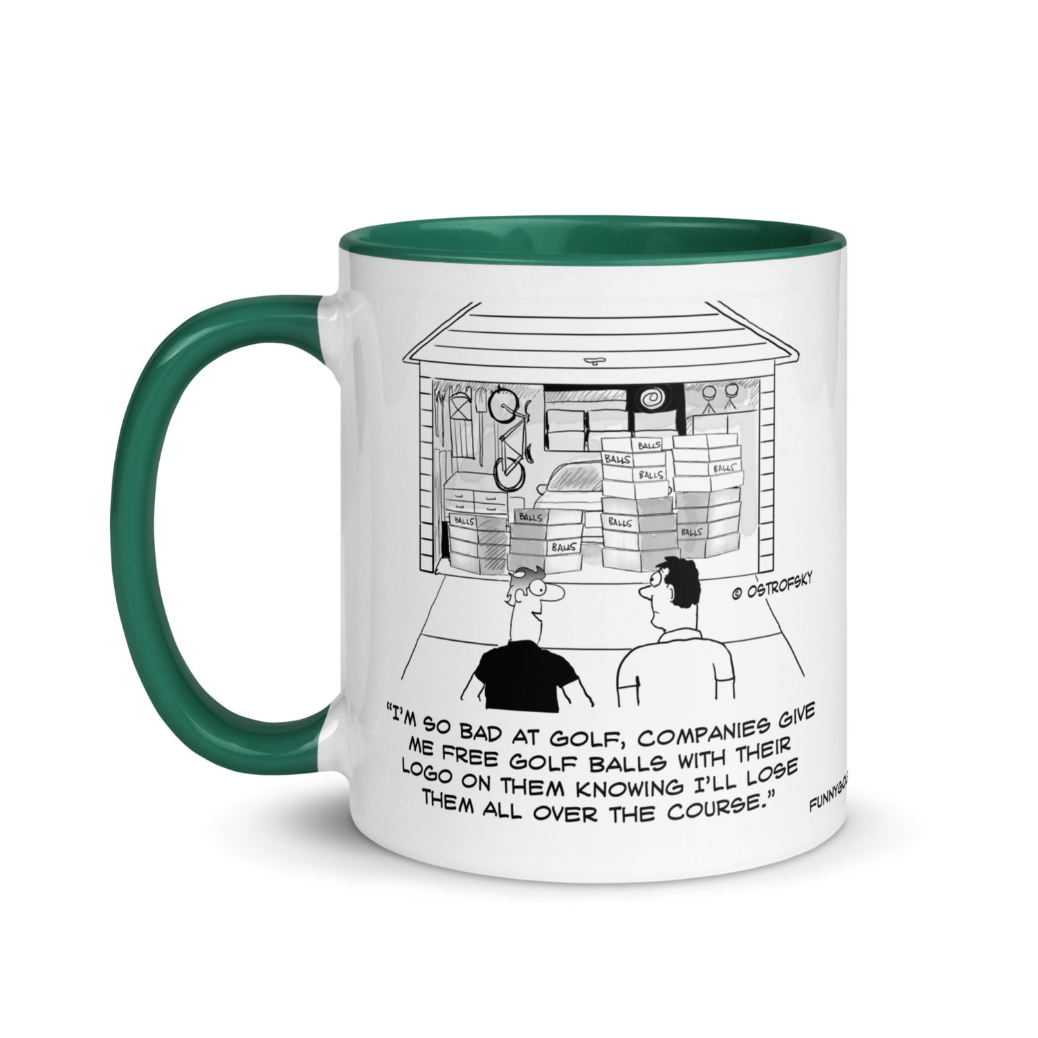 Free Golf Balls Cartoon Coffee Mug