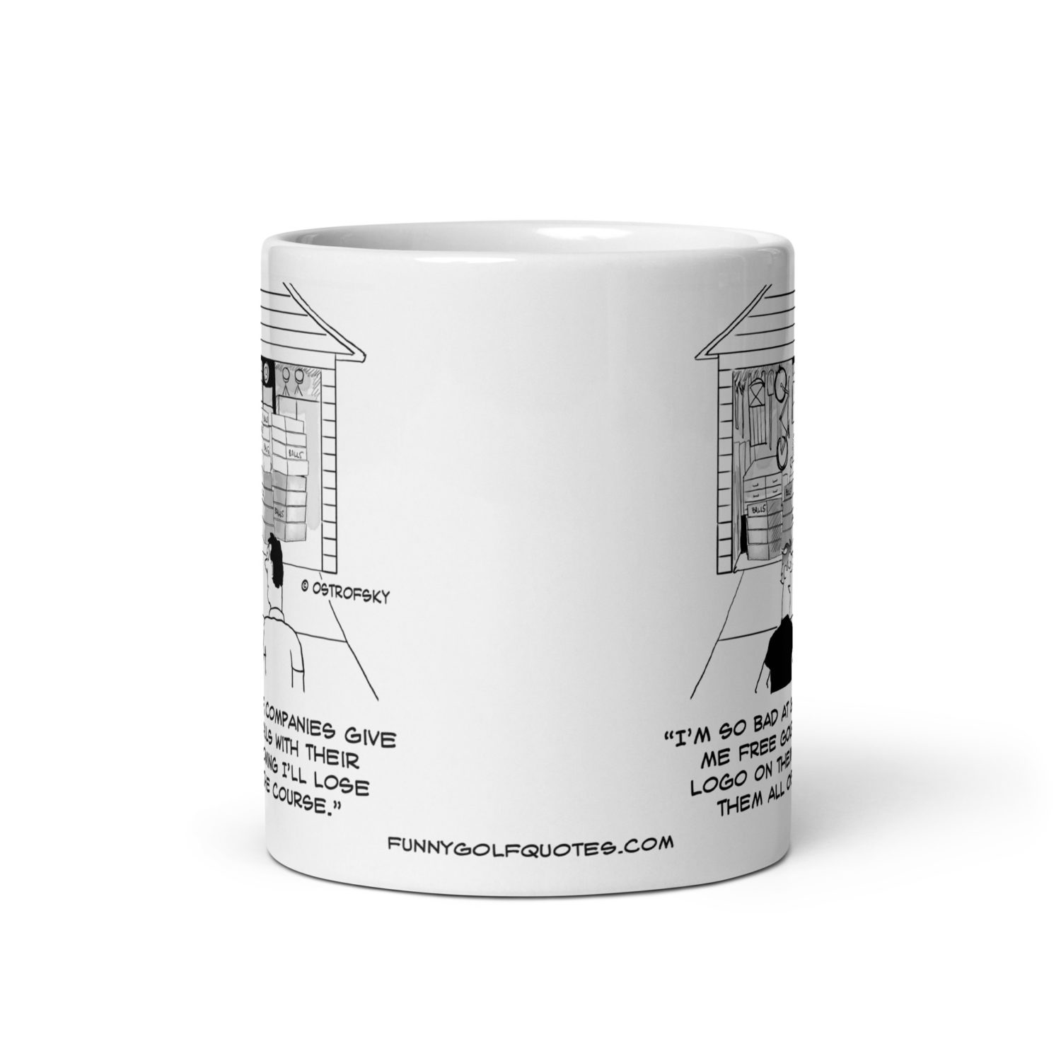 Free Golf Balls Cartoon Coffee Mug - Image 6