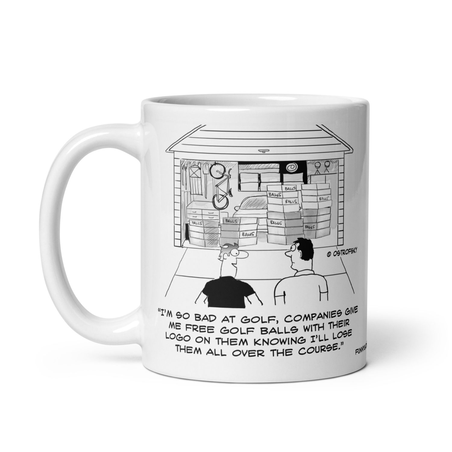 Free Golf Balls Cartoon Coffee Mug - Image 5