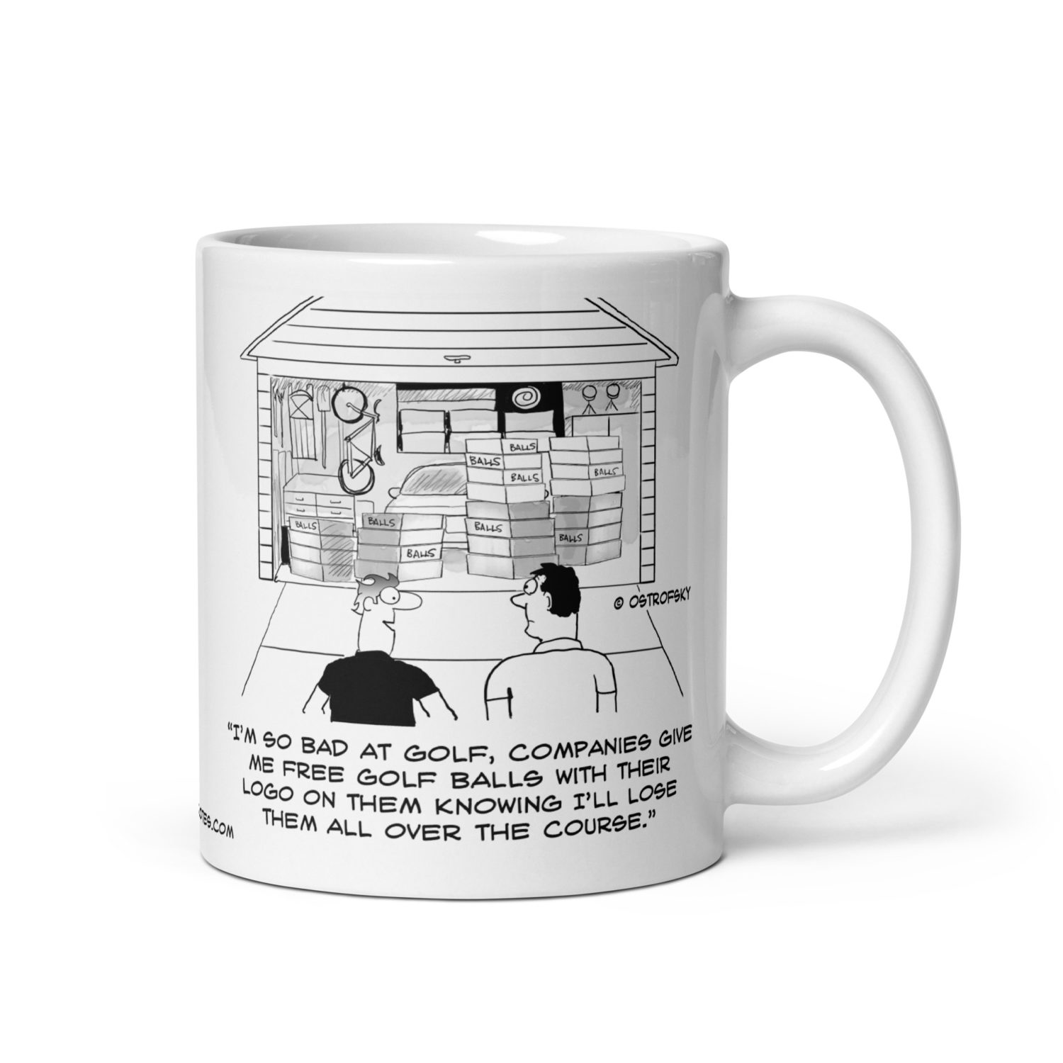 Free Golf Balls Cartoon Coffee Mug - Image 7