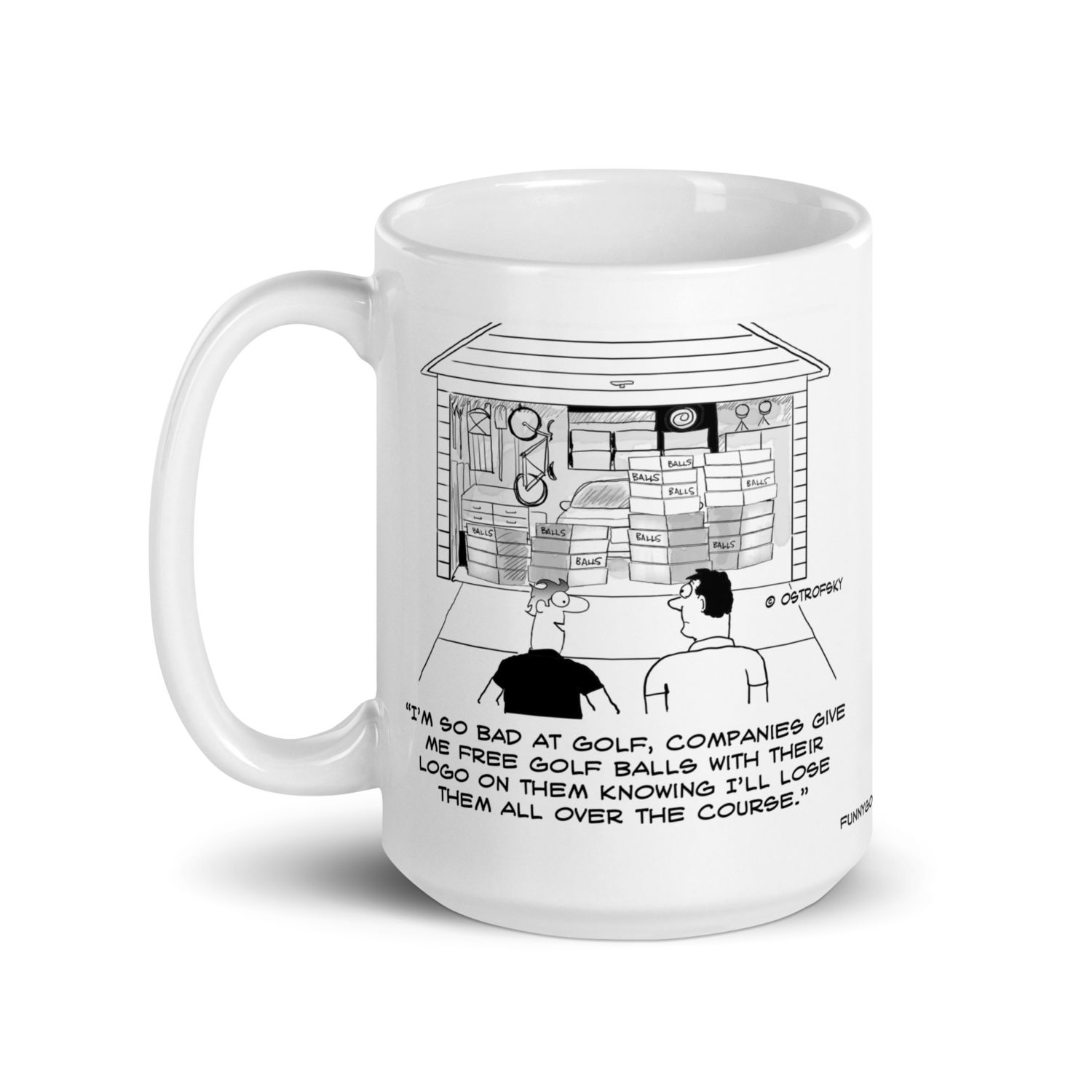 Free Golf Balls Cartoon Coffee Mug - Image 8