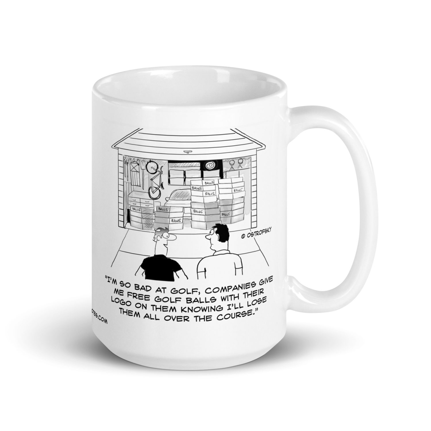 Free Golf Balls Cartoon Coffee Mug - Image 10