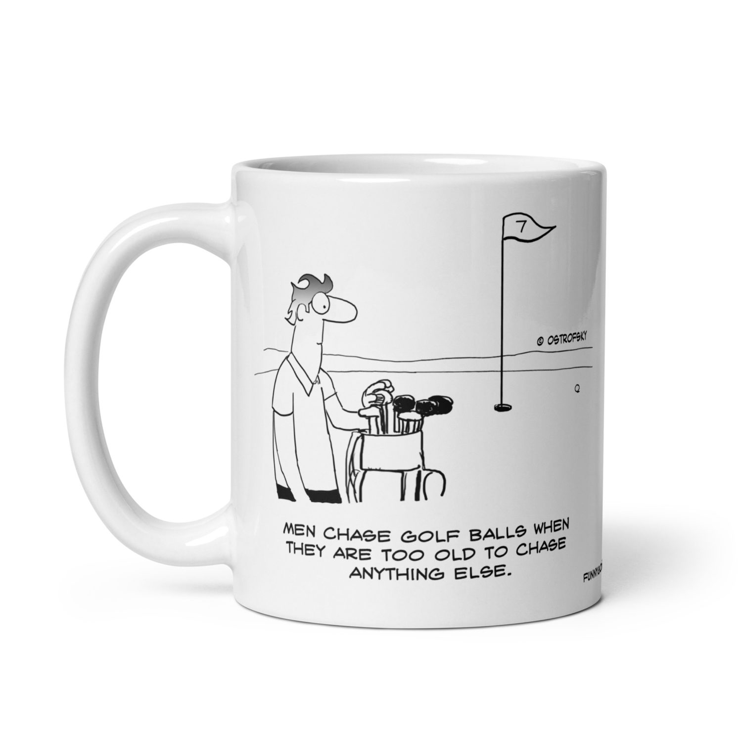 Too Old Golf Cartoon Coffee Mug - Image 4