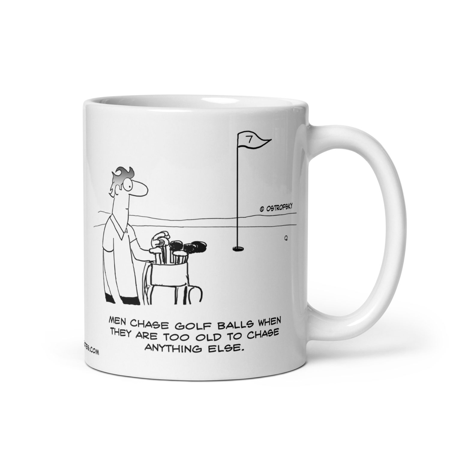 Too Old Golf Cartoon Coffee Mug - Image 6