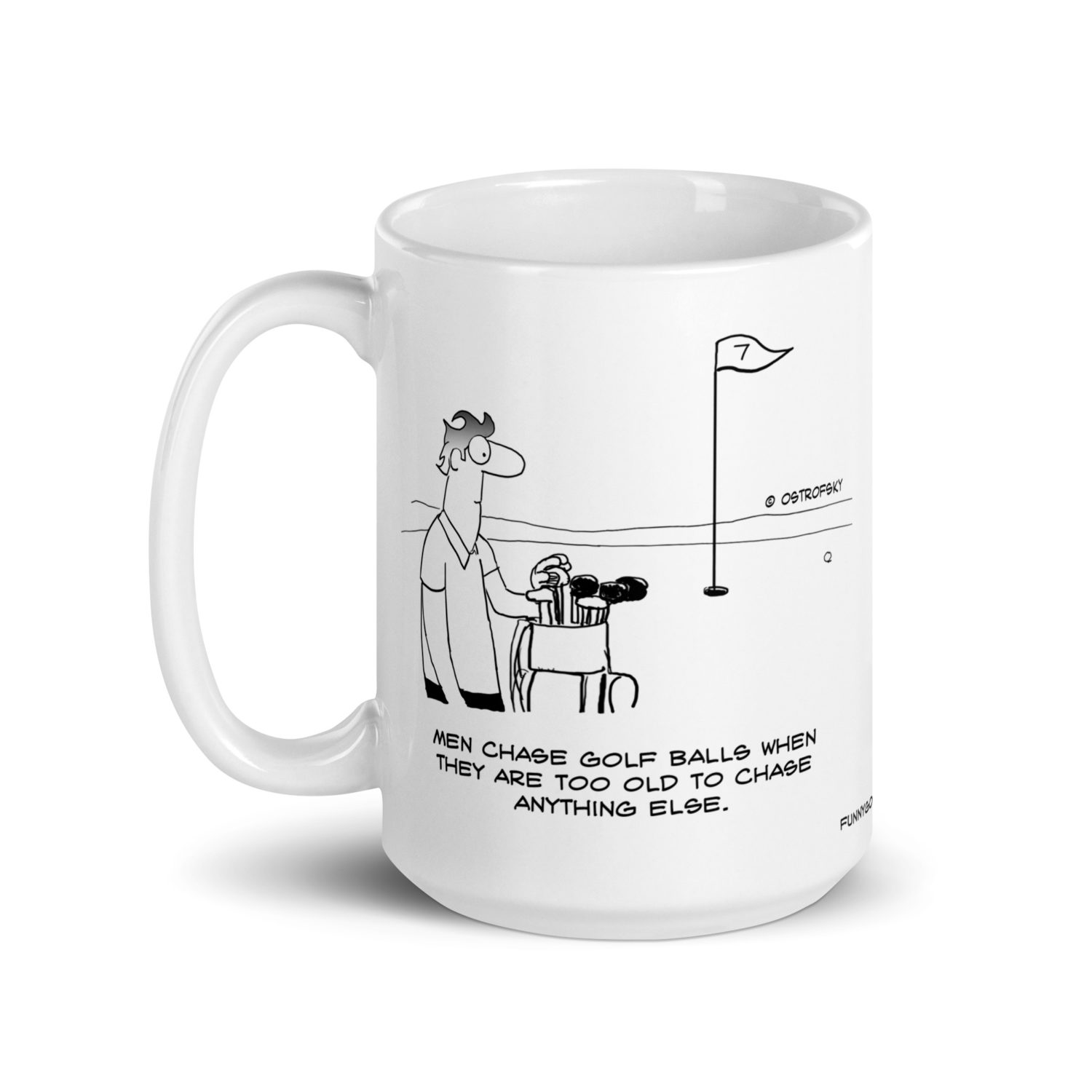 Too Old Golf Cartoon Coffee Mug - Image 7