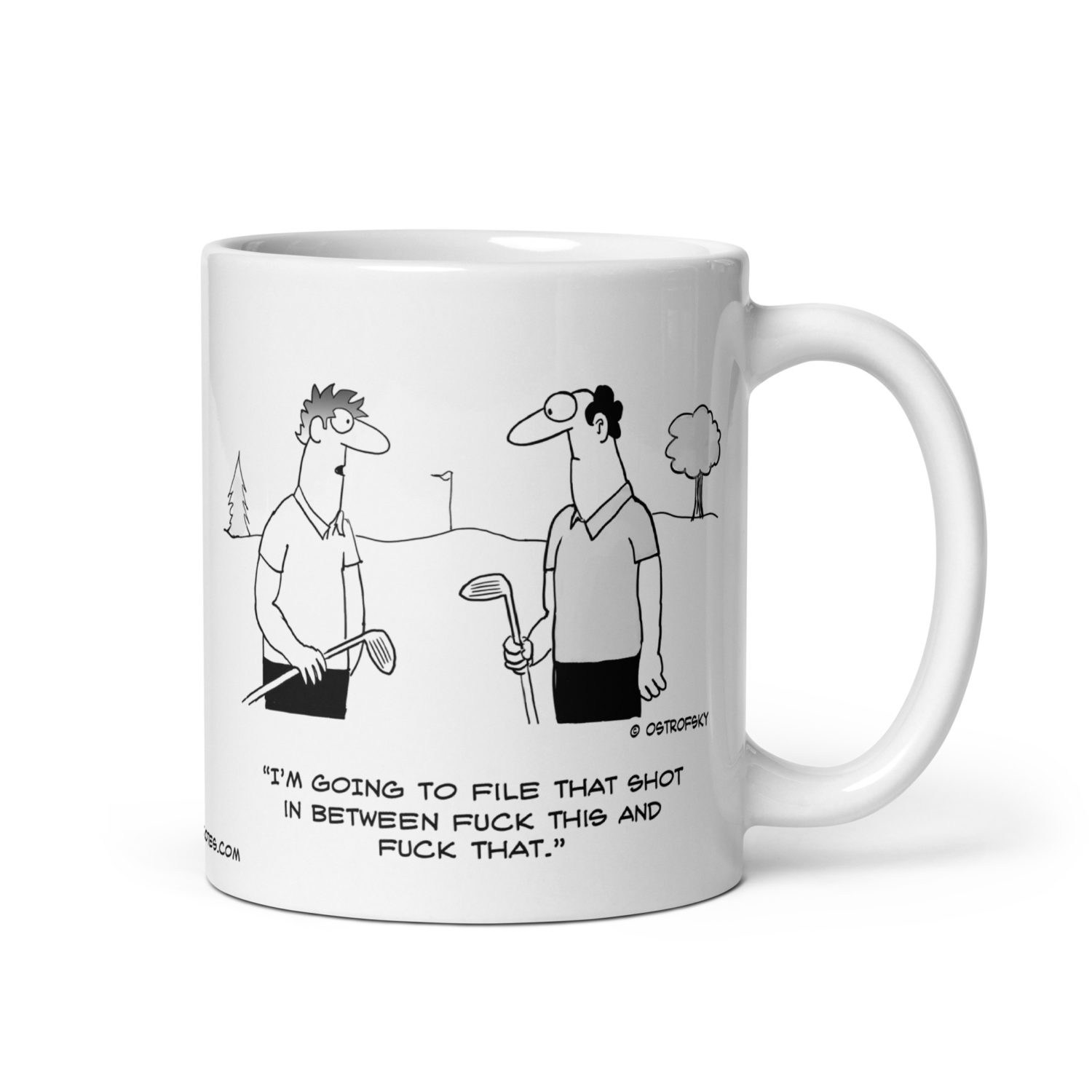 File That Shot Golf Cartoon Coffee Mug - Image 4