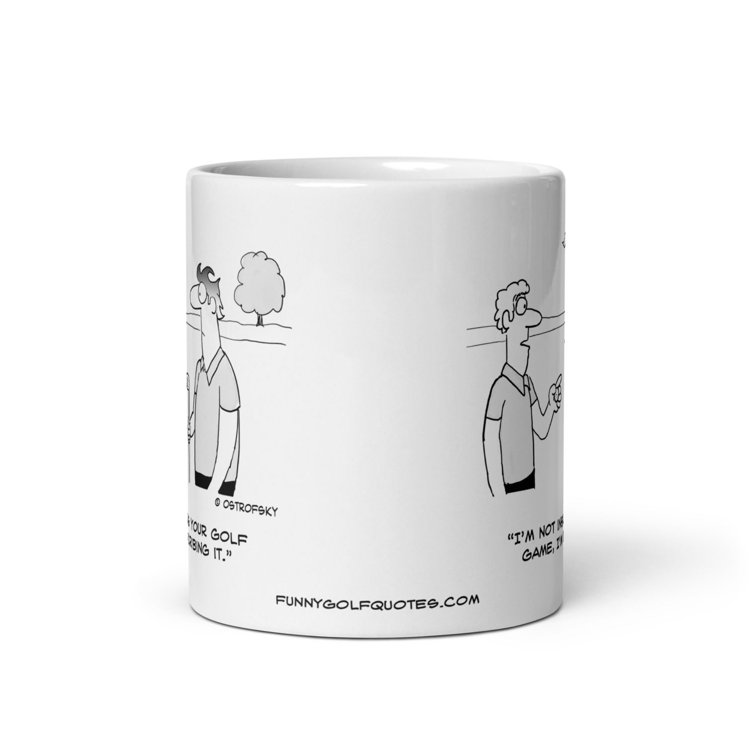 Describing Your Golf Game Cartoon Coffee Mug - Image 5