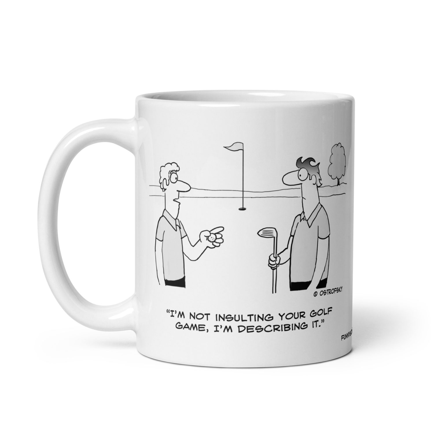 Describing Your Golf Game Cartoon Coffee Mug - Image 4