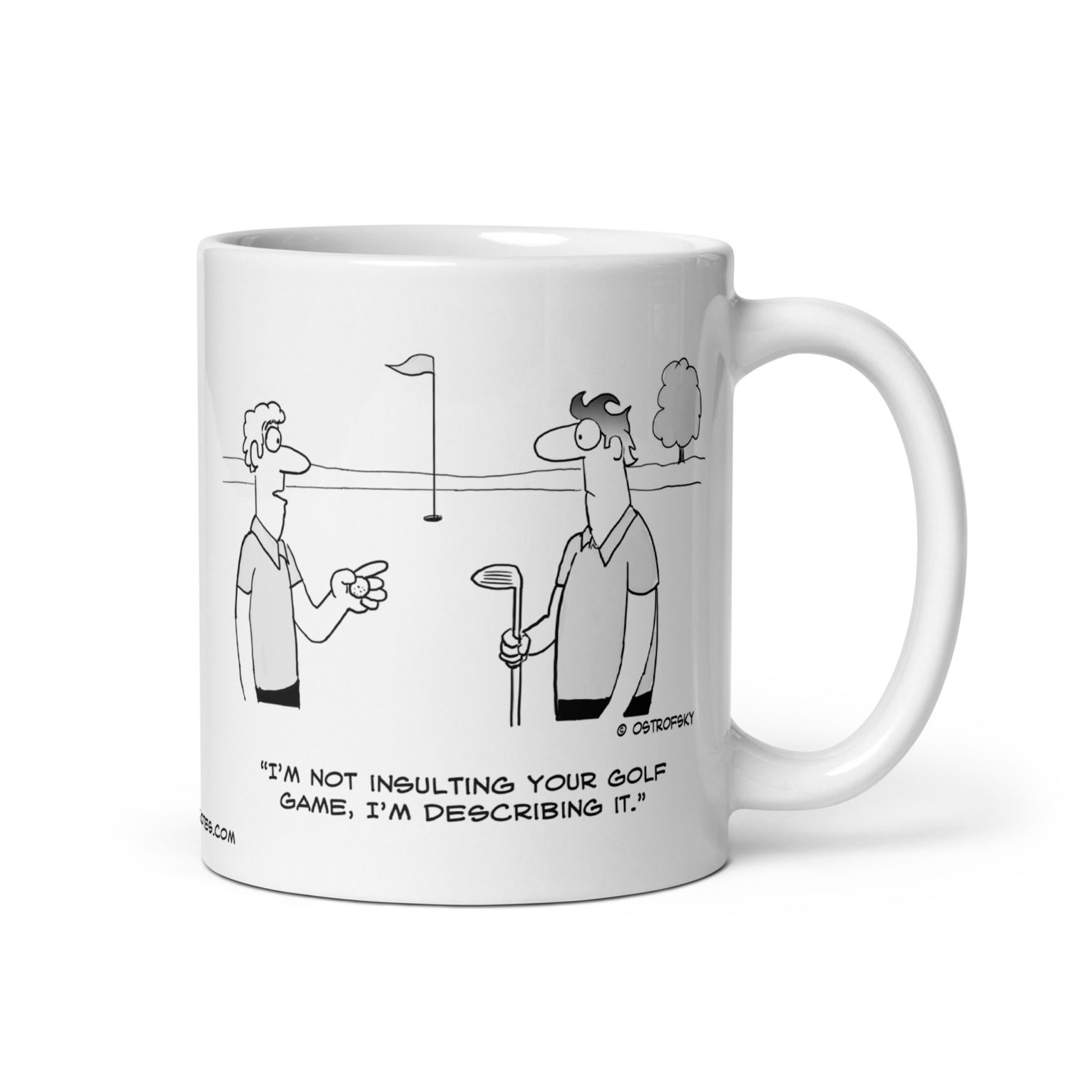 Describing Your Golf Game Cartoon Coffee Mug - Image 6