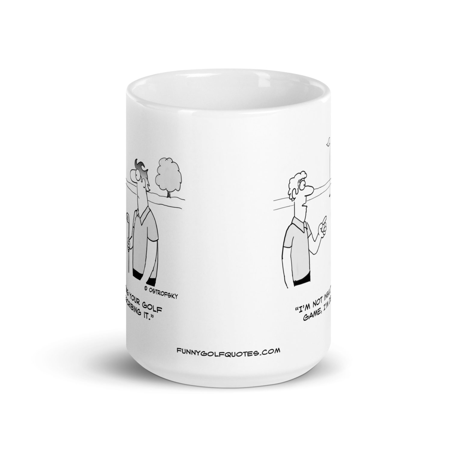 Describing Your Golf Game Cartoon Coffee Mug - Image 8