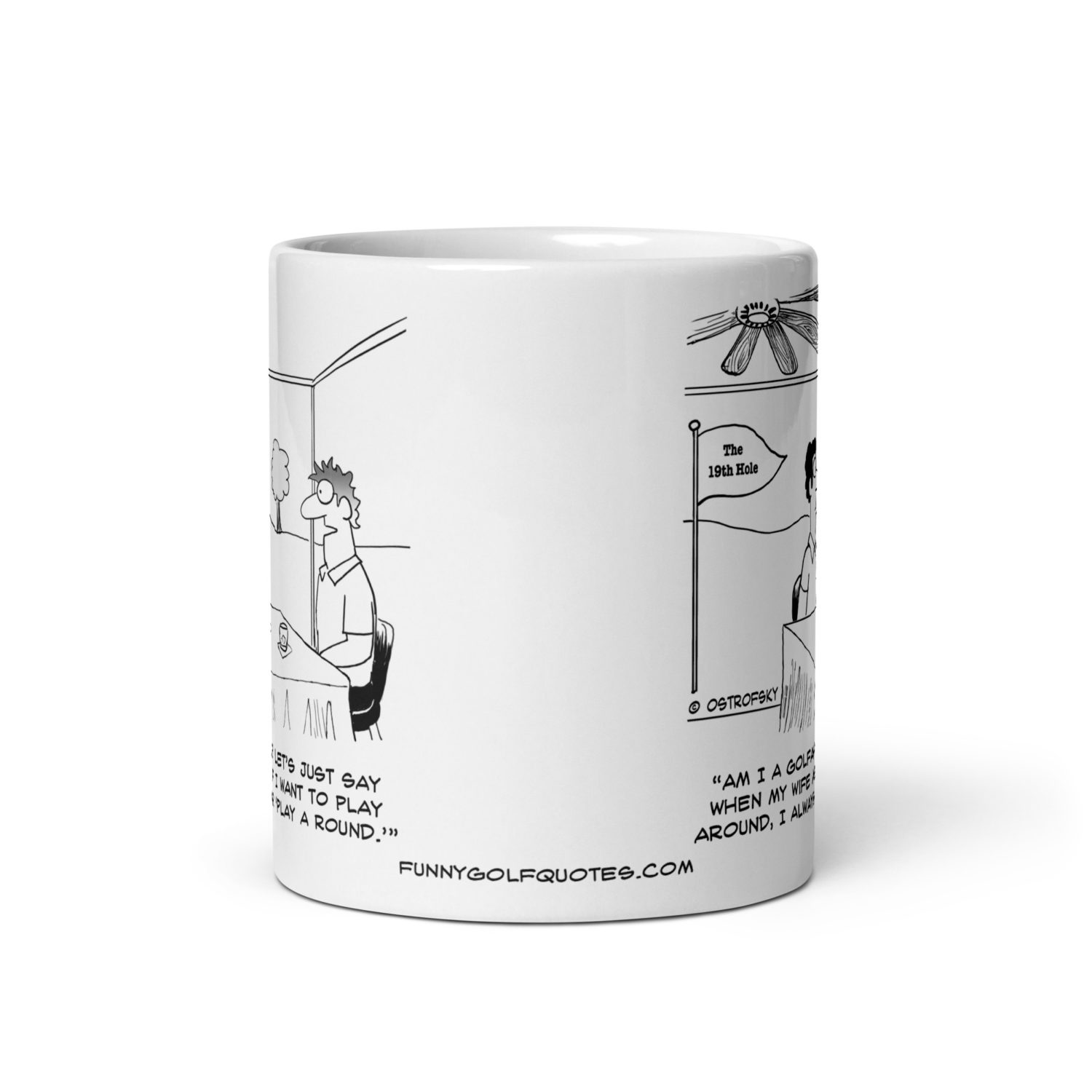 Golfaholic Golf Cartoon Coffee Mug - Image 5