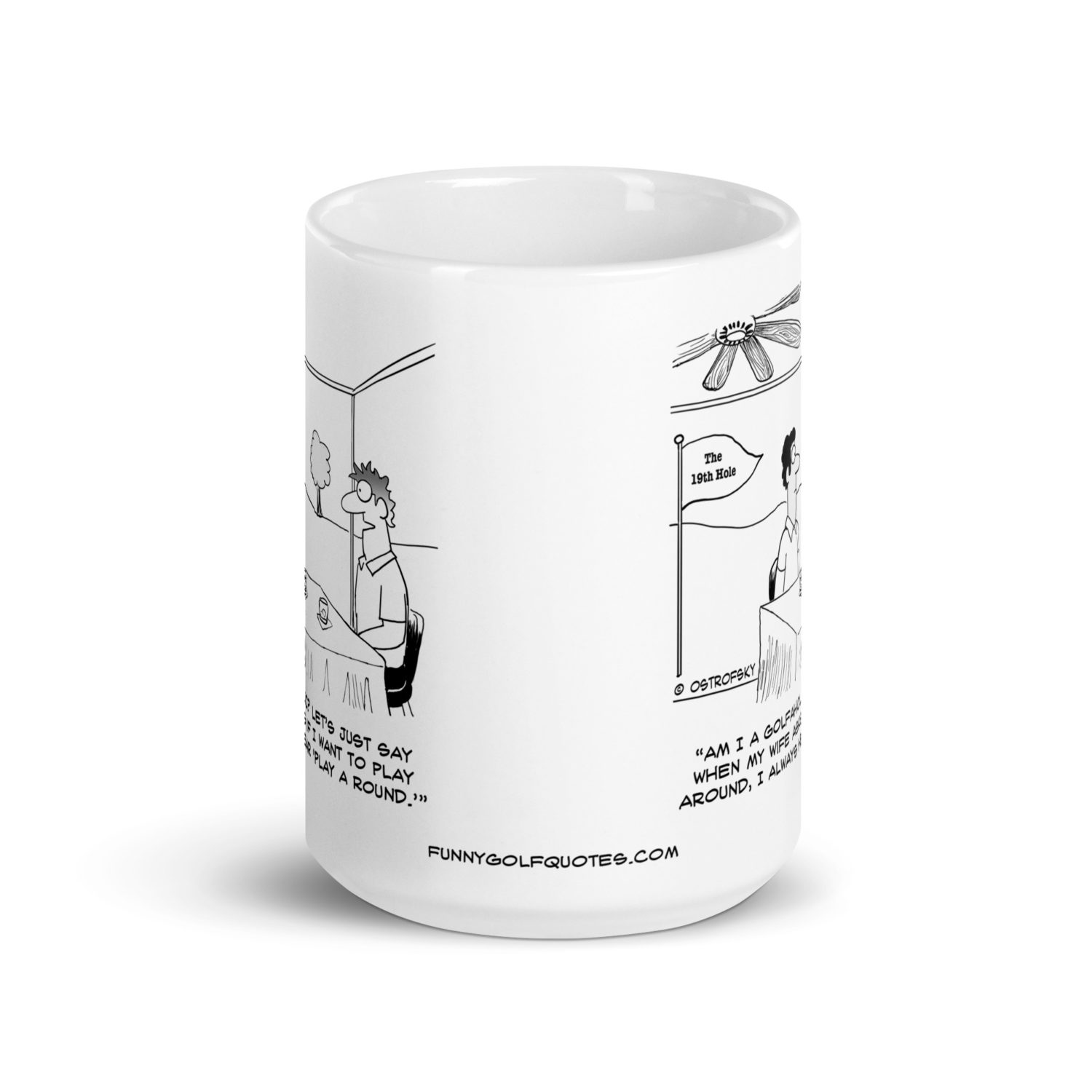 Golfaholic Golf Cartoon Coffee Mug - Image 8