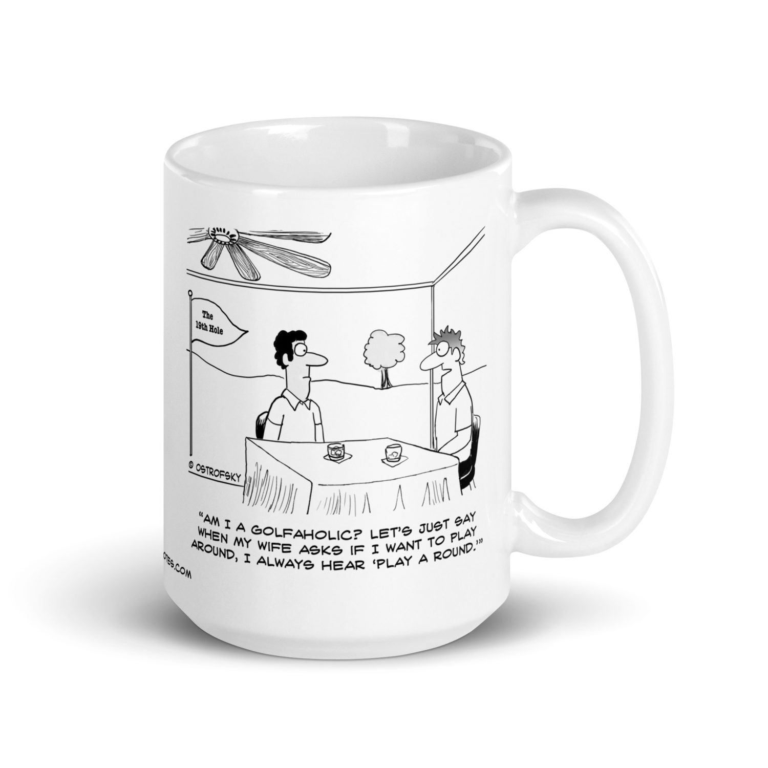 Golfaholic Golf Cartoon Coffee Mug - Image 9